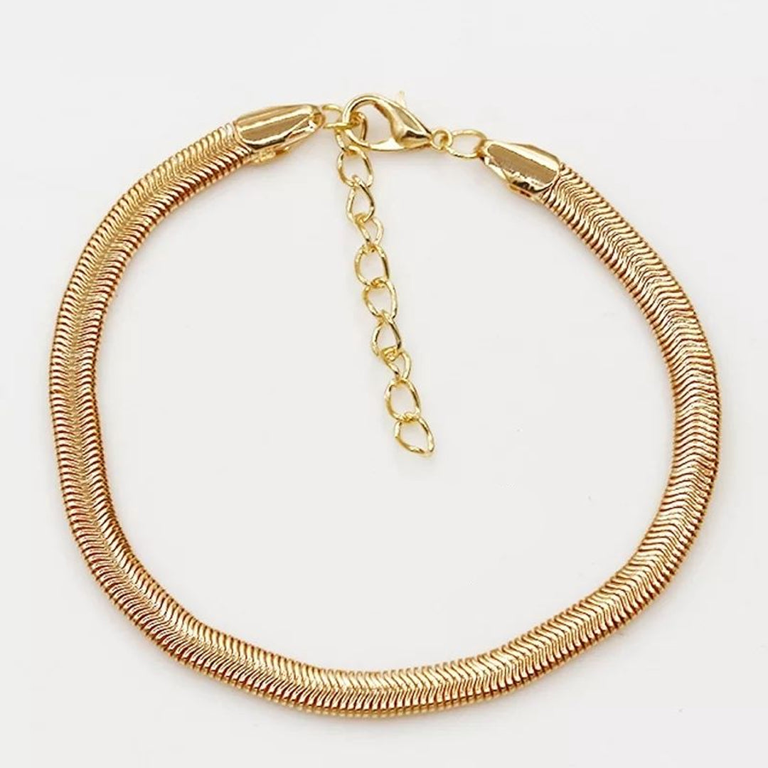 Golden Bold Strip Glossy Anklet or Bracelet