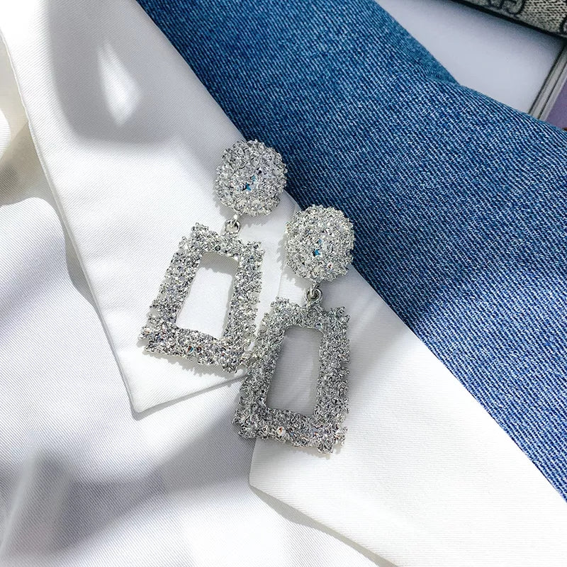 Glitter Rectengler Earring