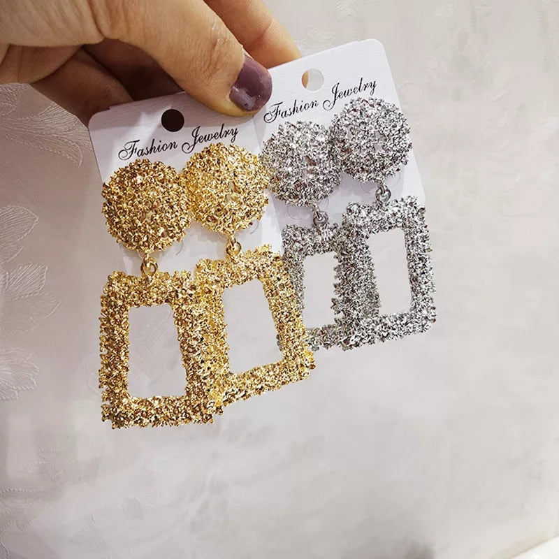 Glitter Rectengler Earring