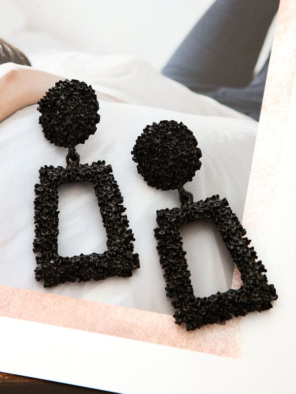 Glitter Rectengler Earring