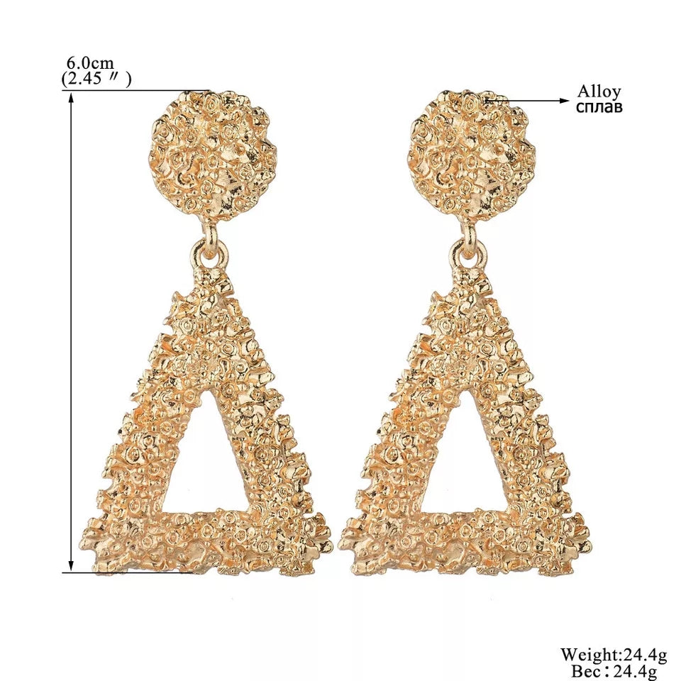 Glitter Tringle Cone Modern Trending Earring