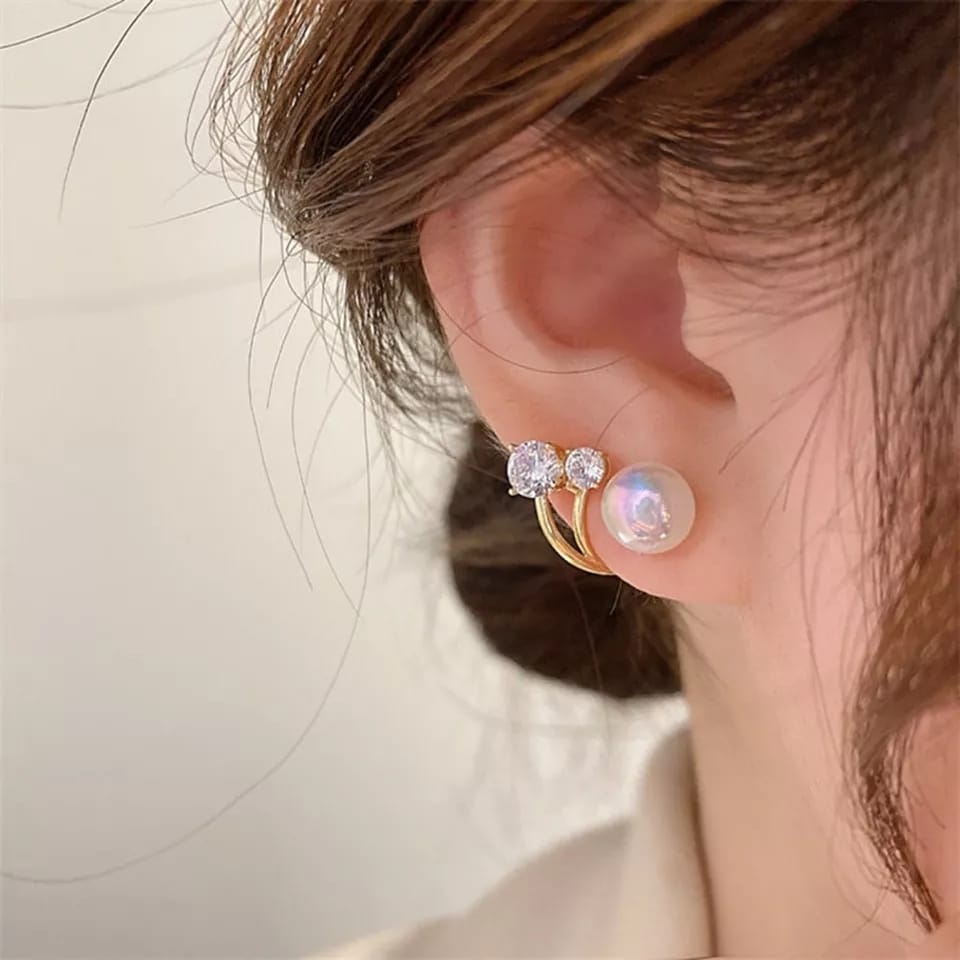 Pearl Crystal Studs