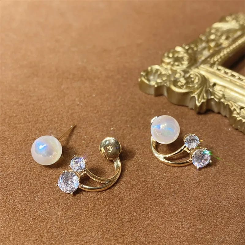 Pearl Crystal Studs
