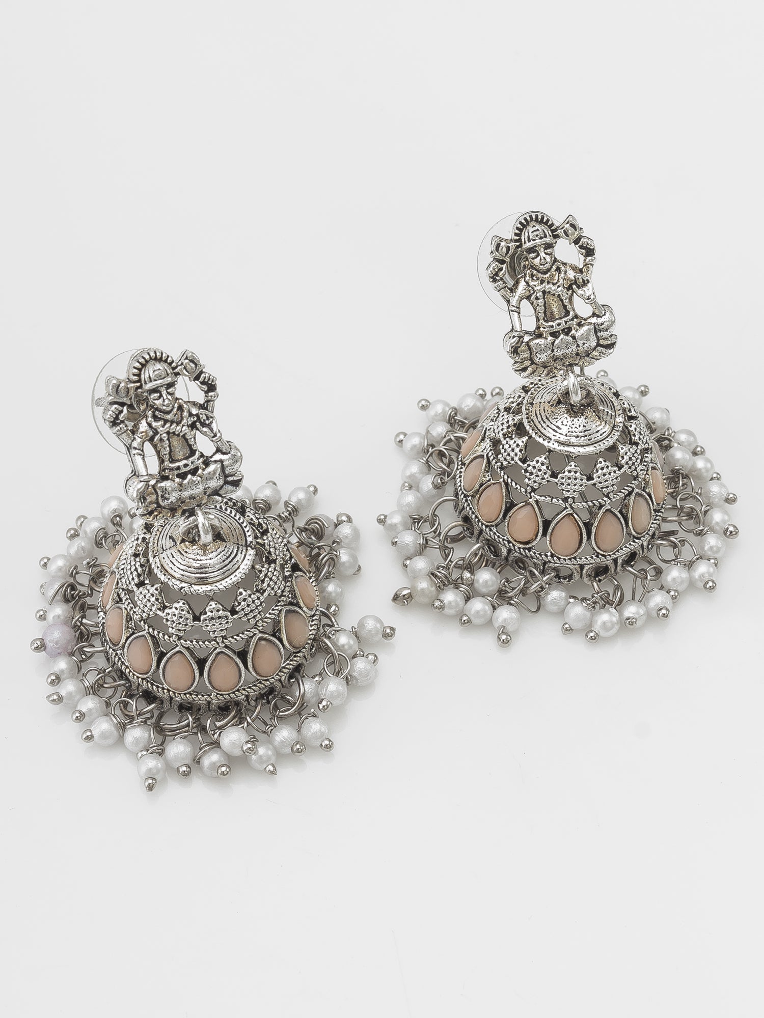 White Oxidized Studded Set