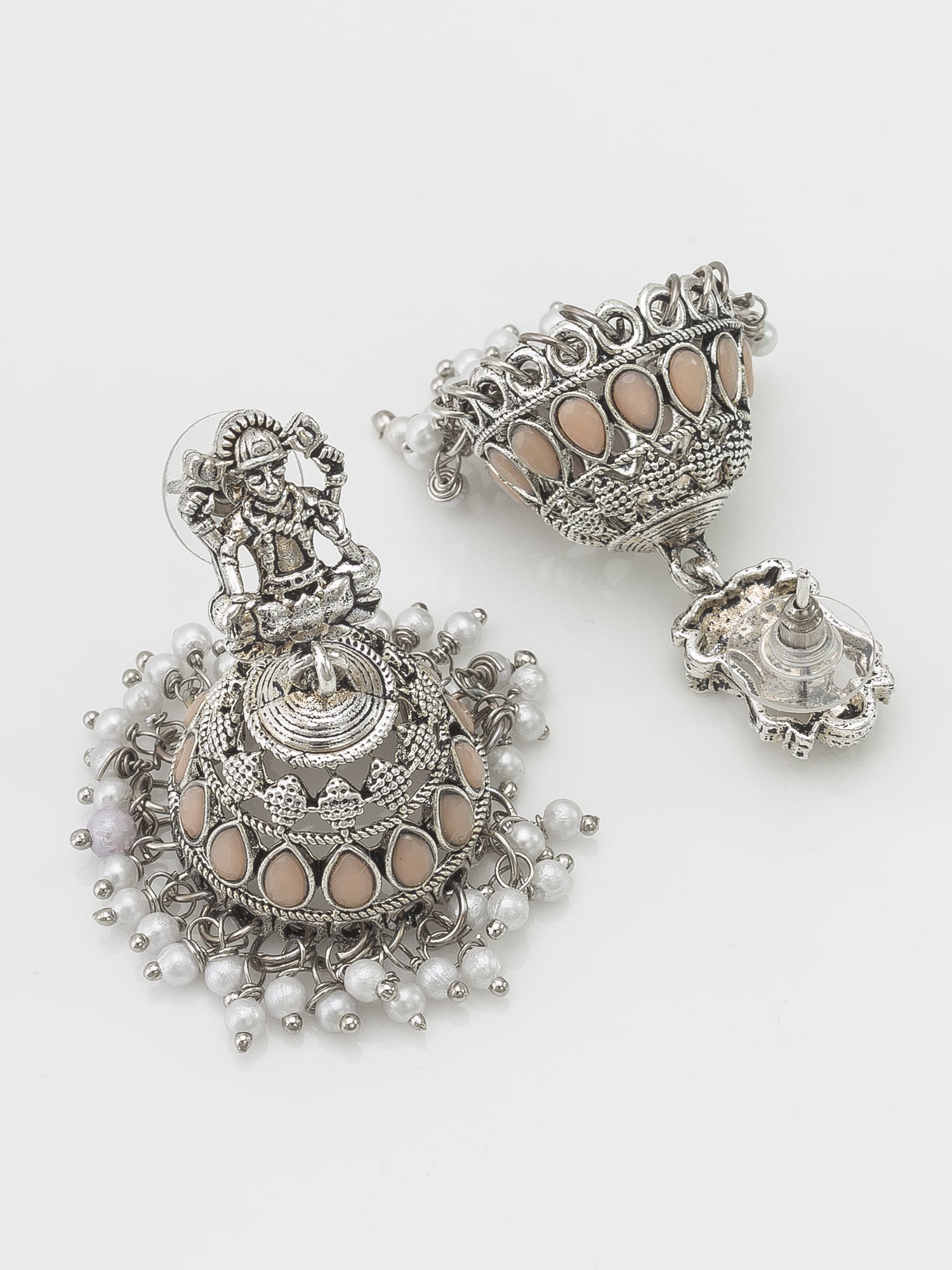 White Oxidized Studded Set
