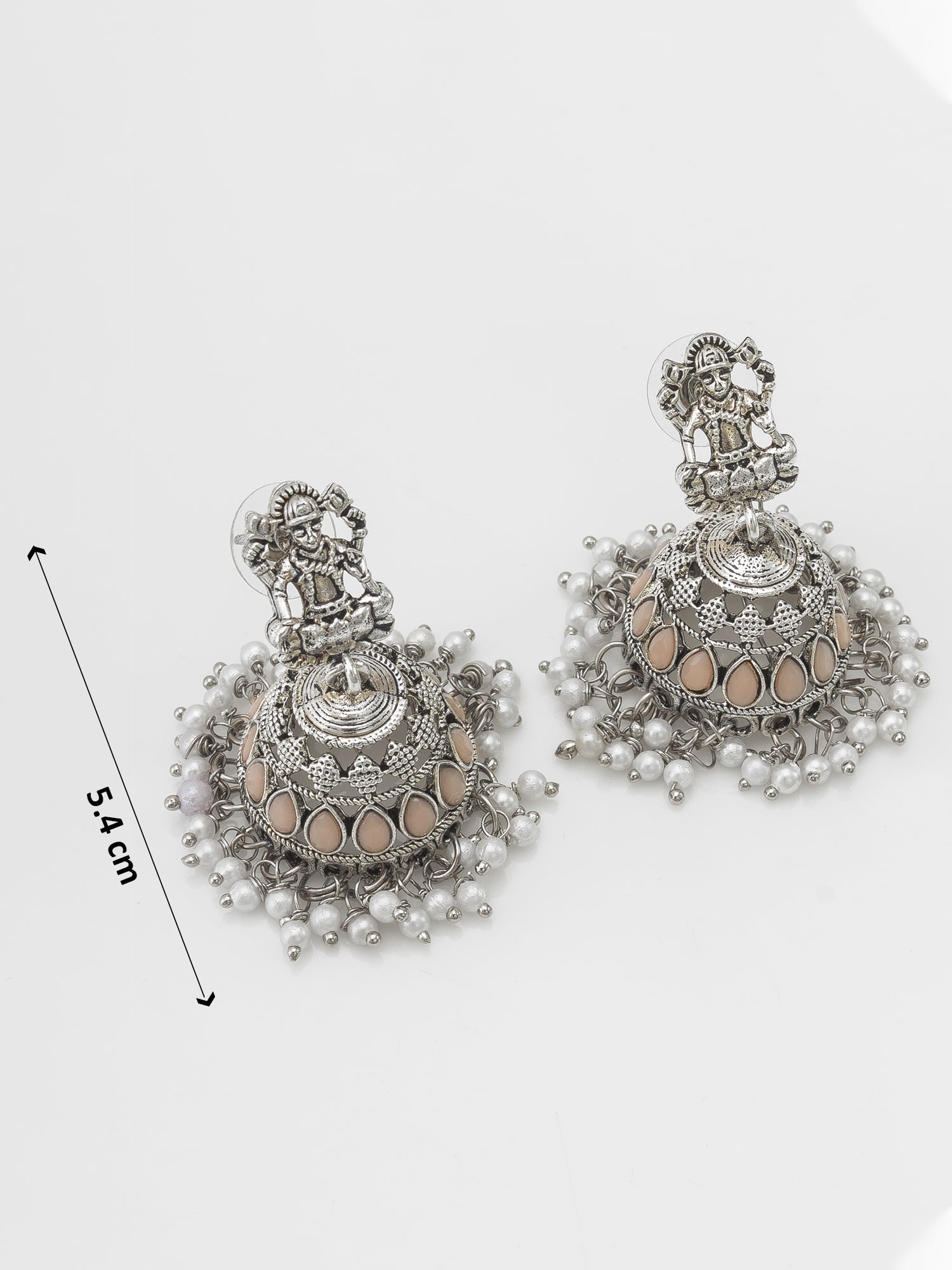 White Oxidized Studded Set