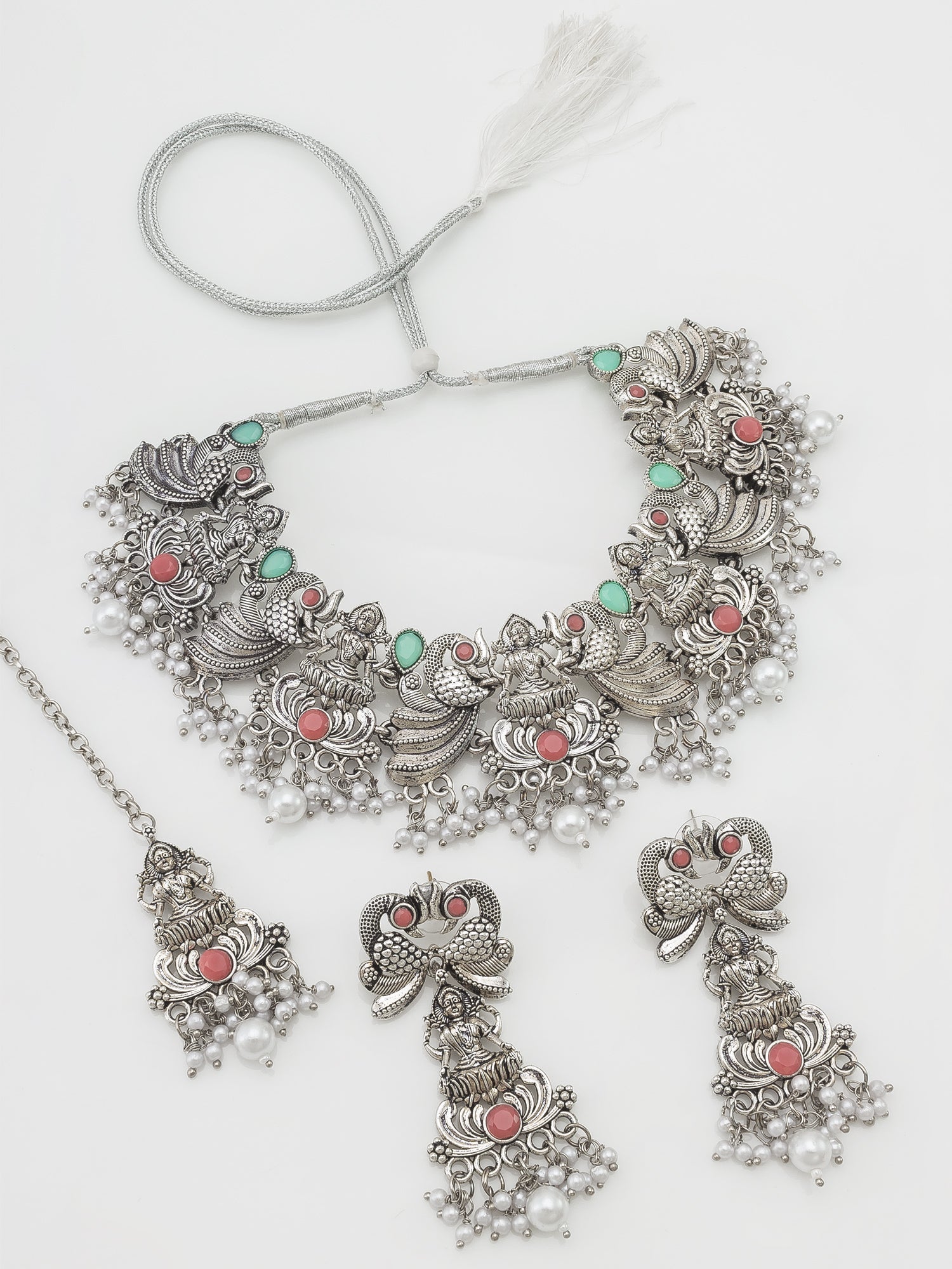 Oxidised Temple Necklace