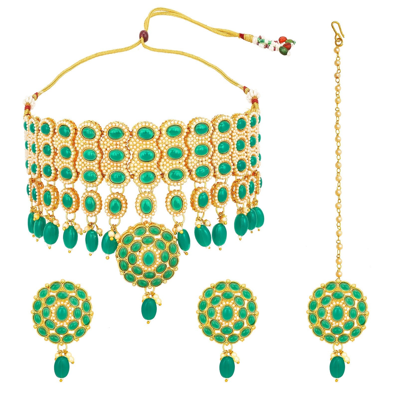 Green Contras Necklace