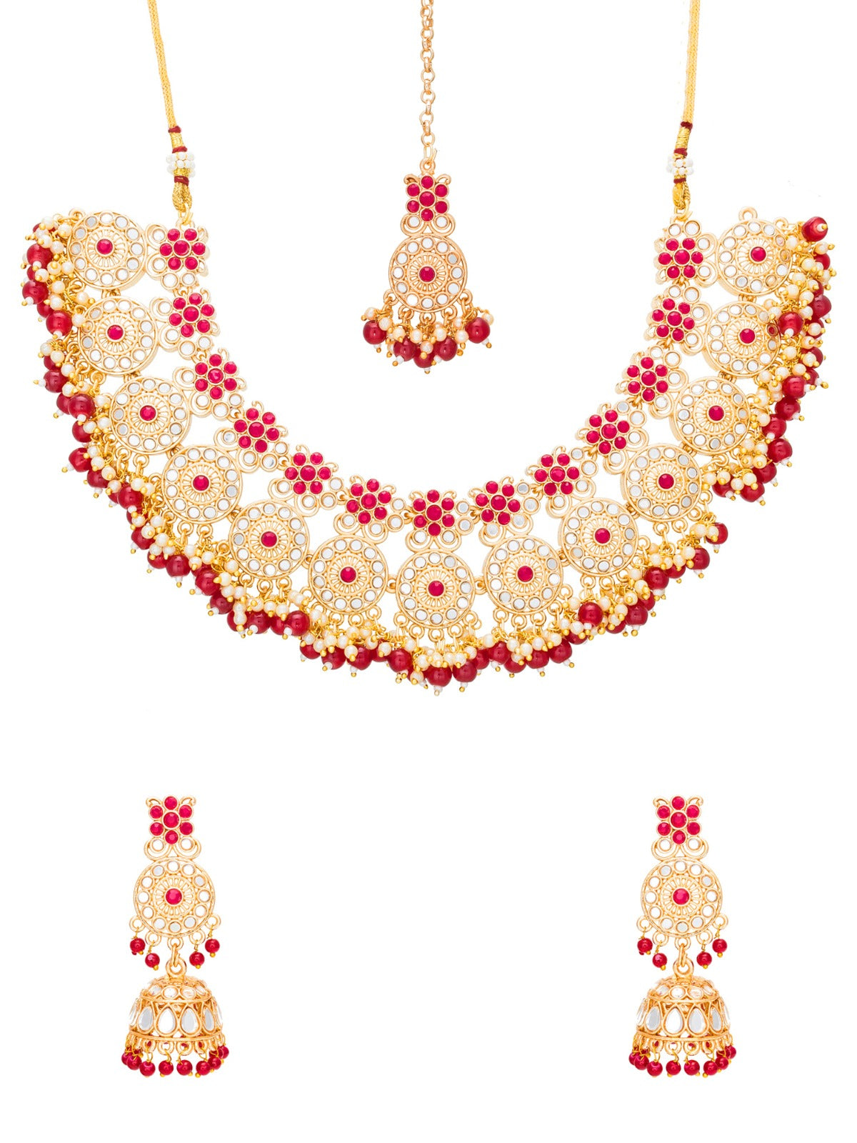Red Meenakari Necklace