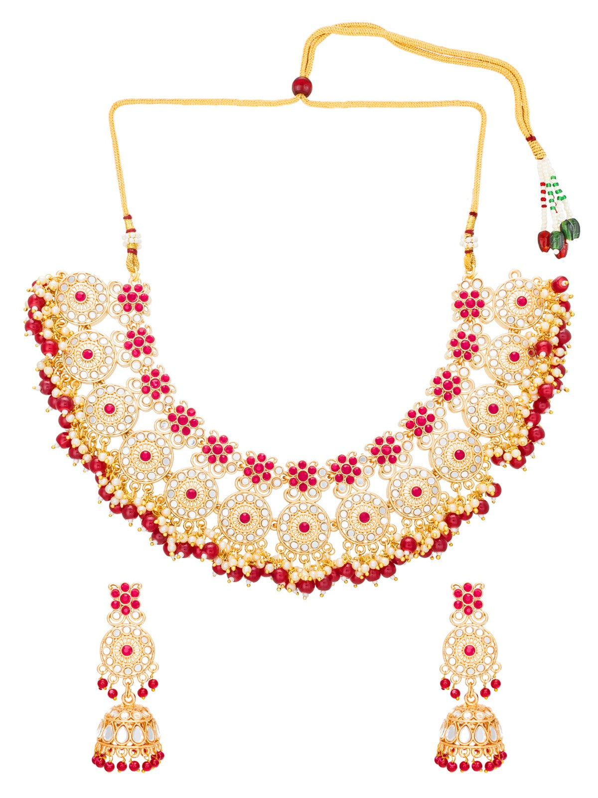 Red Meenakari Necklace