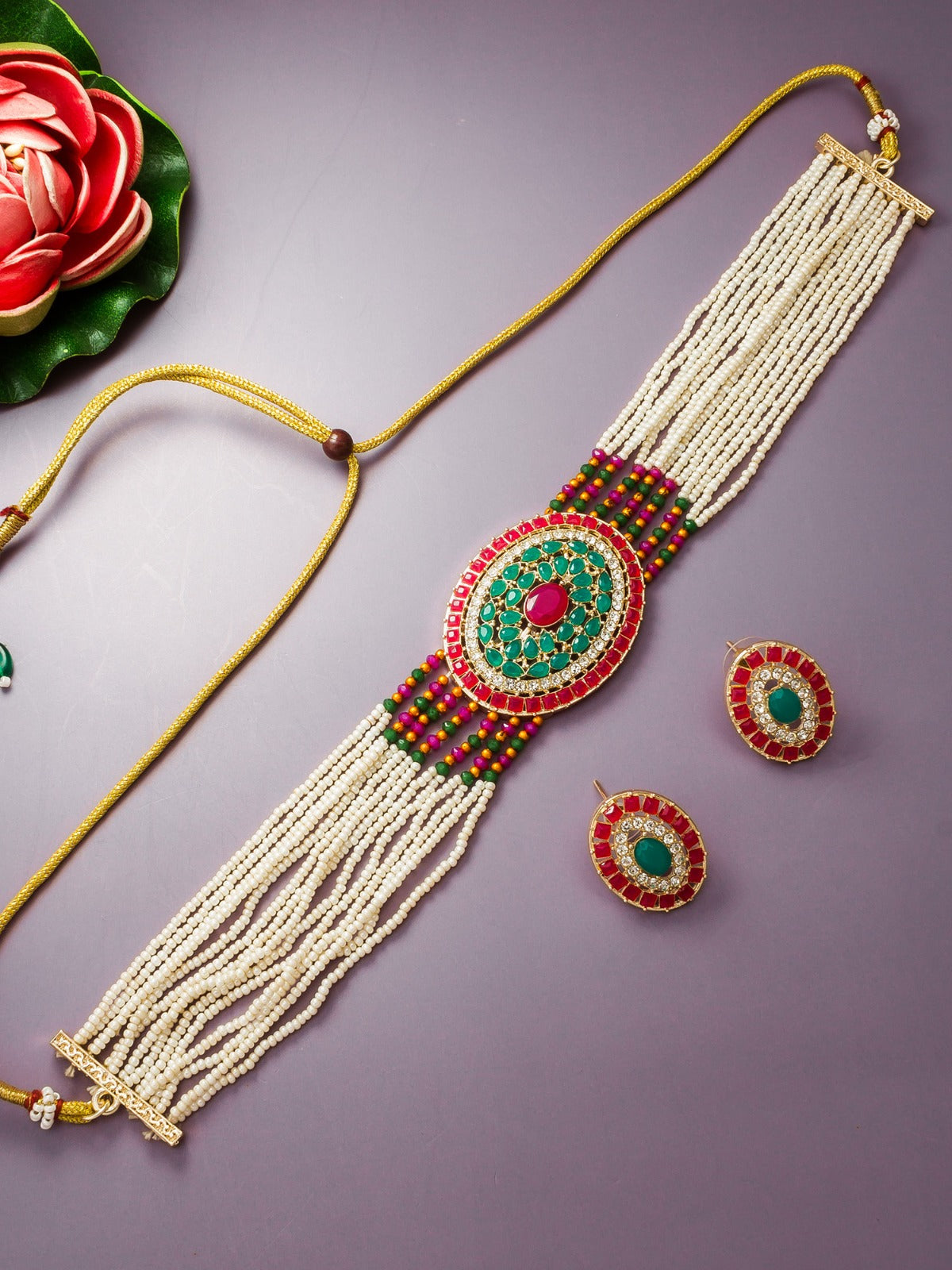 Multicolour chocker necklace