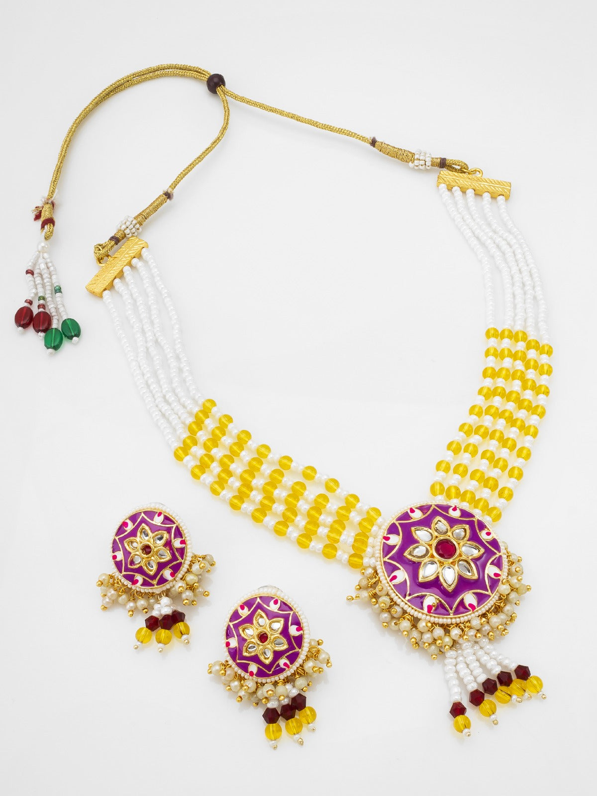 Pink Green Long necklace