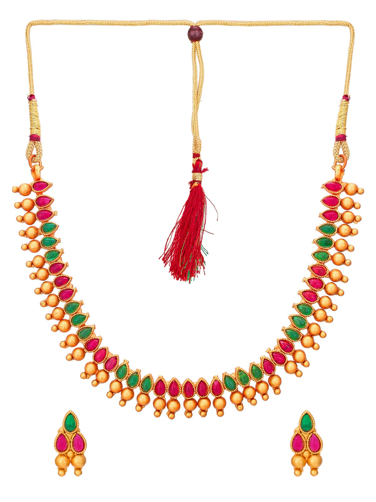 Greenl Red necklace