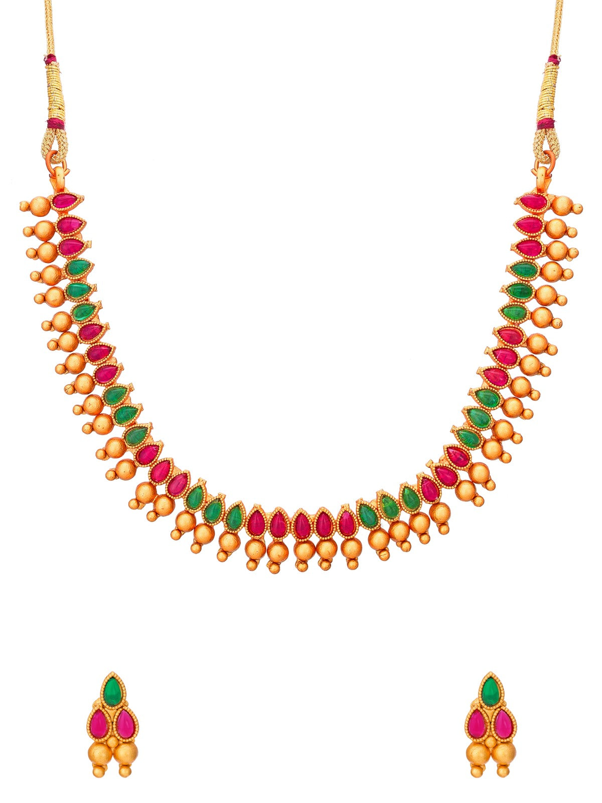 Greenl Red necklace