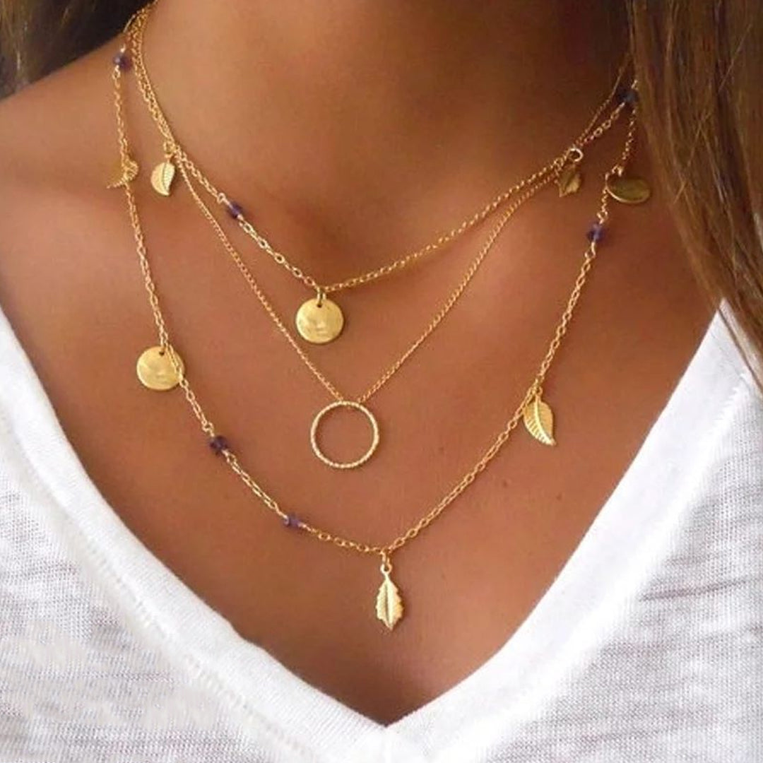 3 Round Coin Ring Pendent