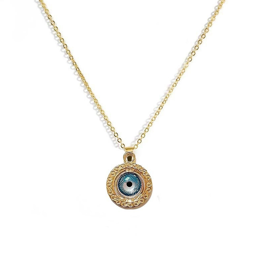 Blue Eye Mark Golden Pendant