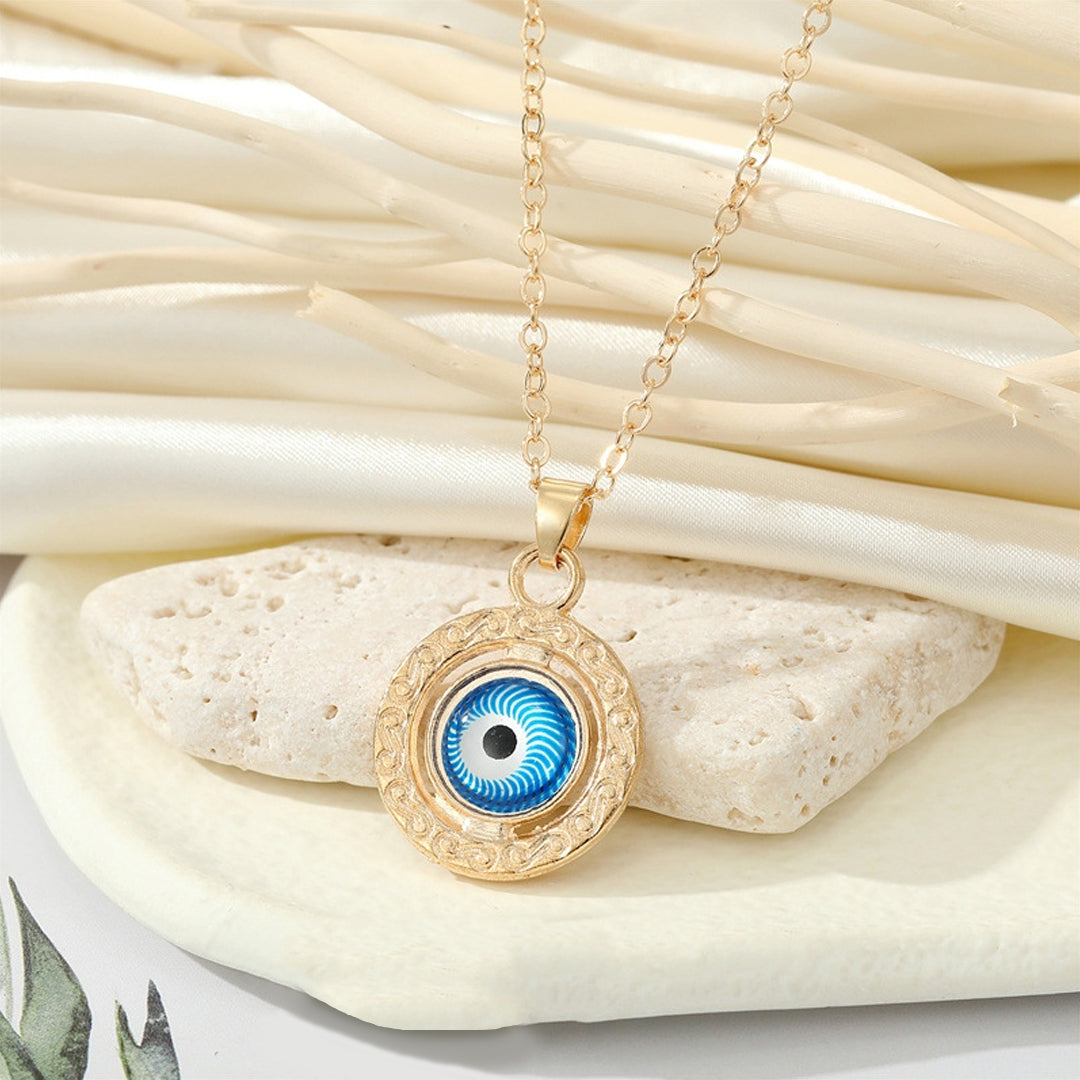 Blue Eye Mark Golden Pendant