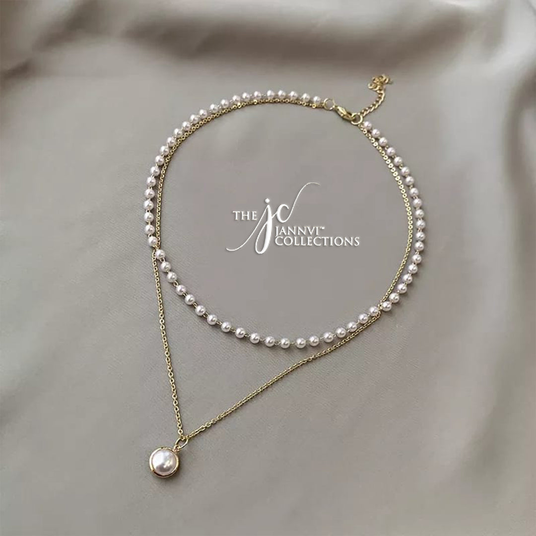 Double layer pearl Necklace