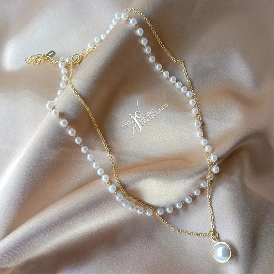 Double layer pearl Necklace