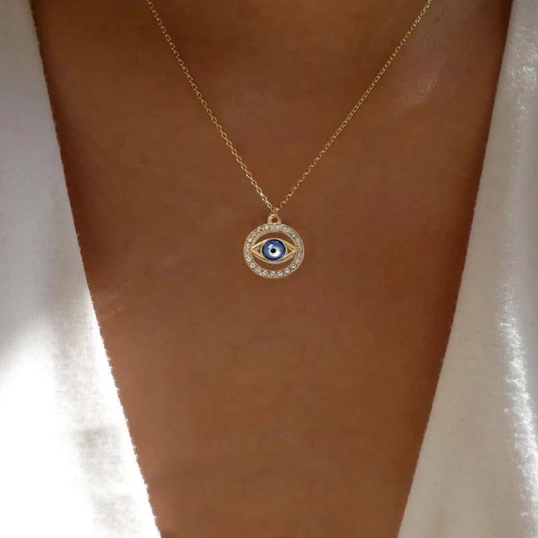 Blue Eyes Golden Pendent
