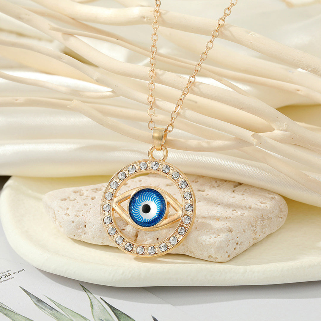 Blue Eyes Golden Pendent