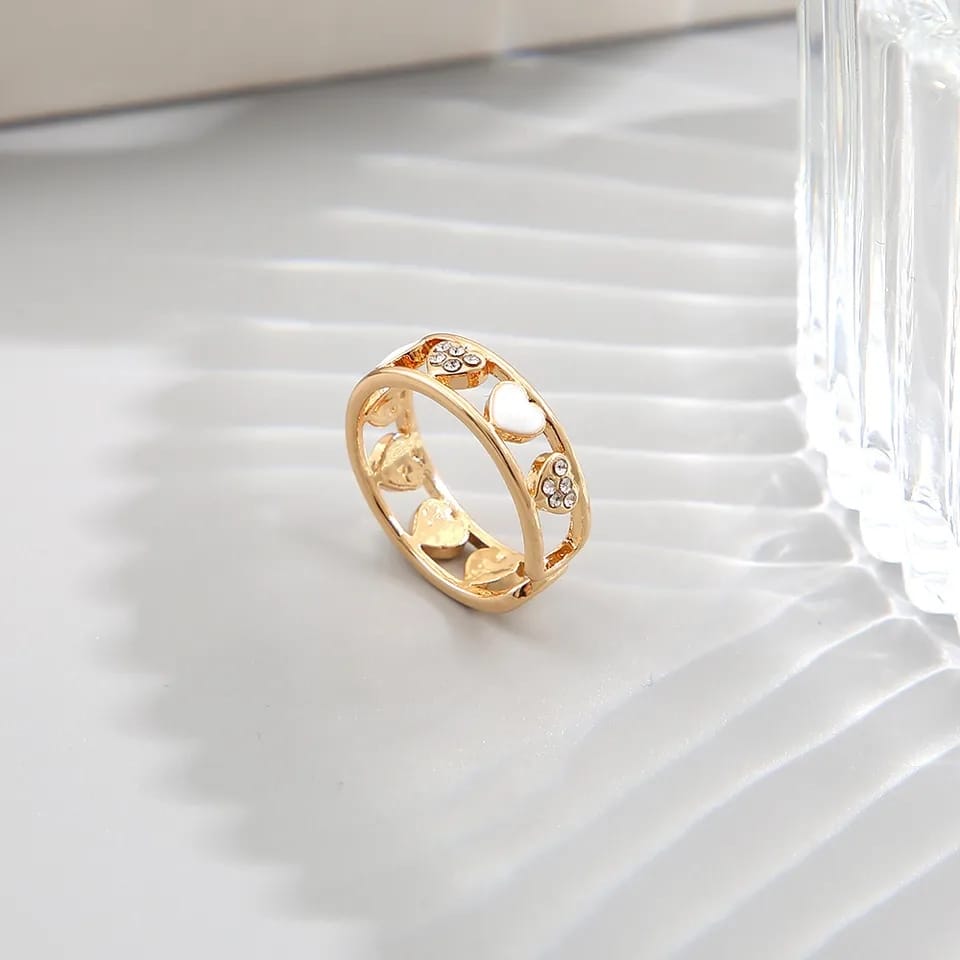 Adjustable zircon ring White