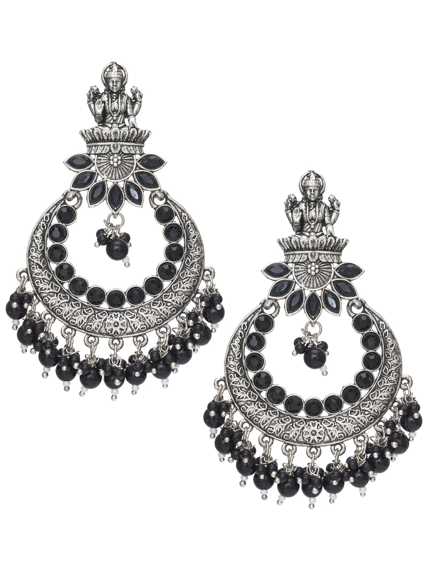 Oxidised Black Chandbali