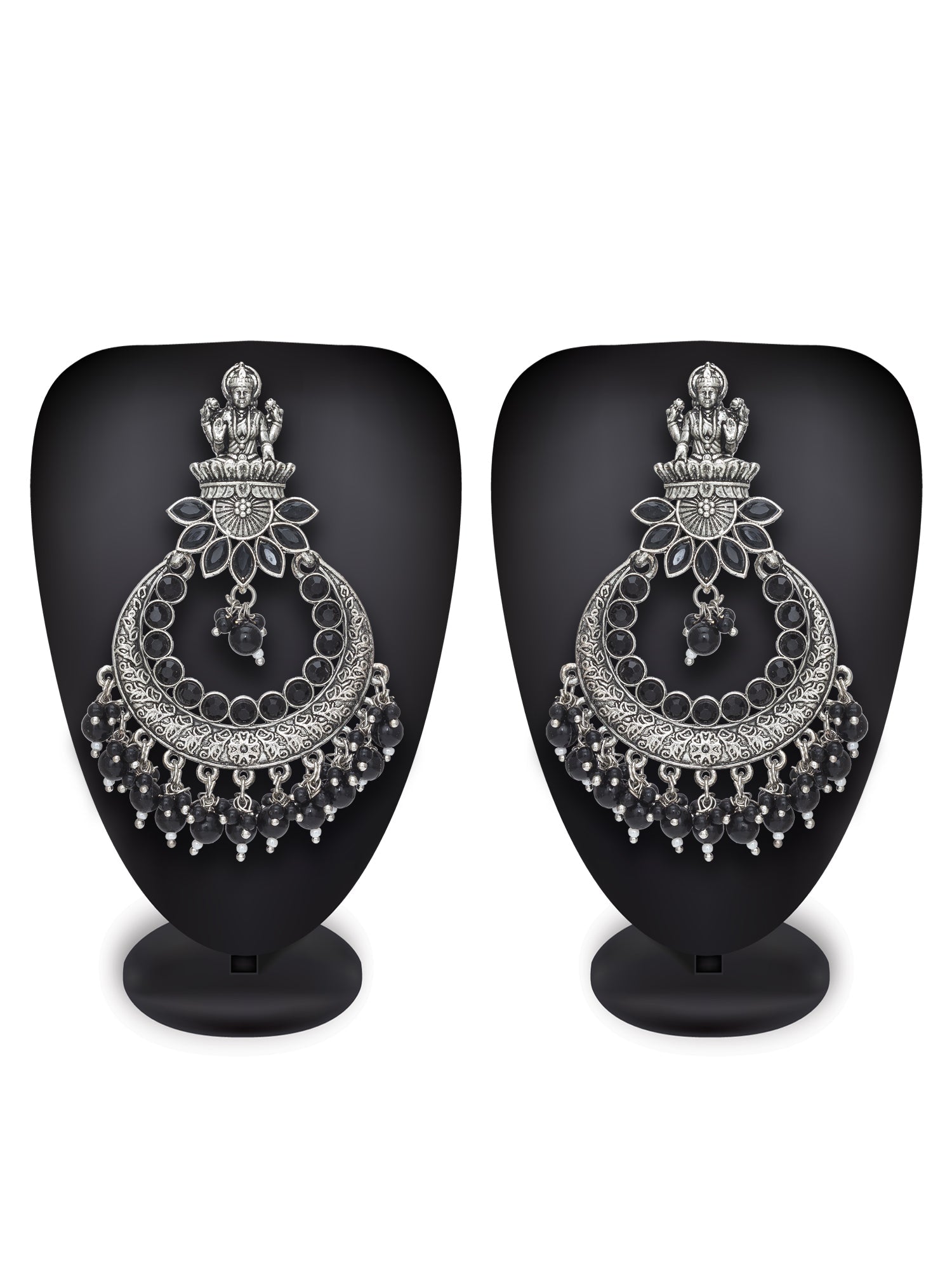 Oxidised Black Chandbali