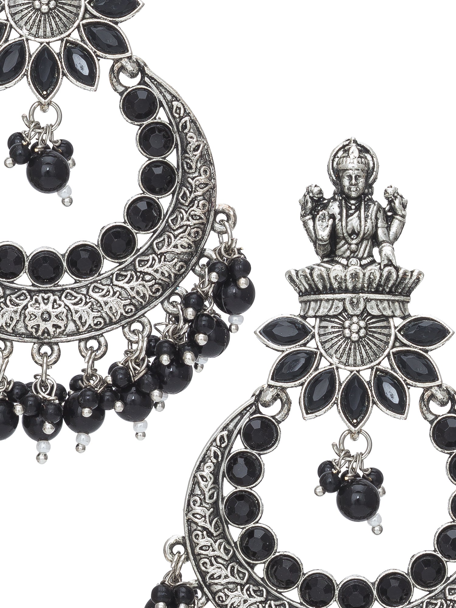 Oxidised Black Chandbali