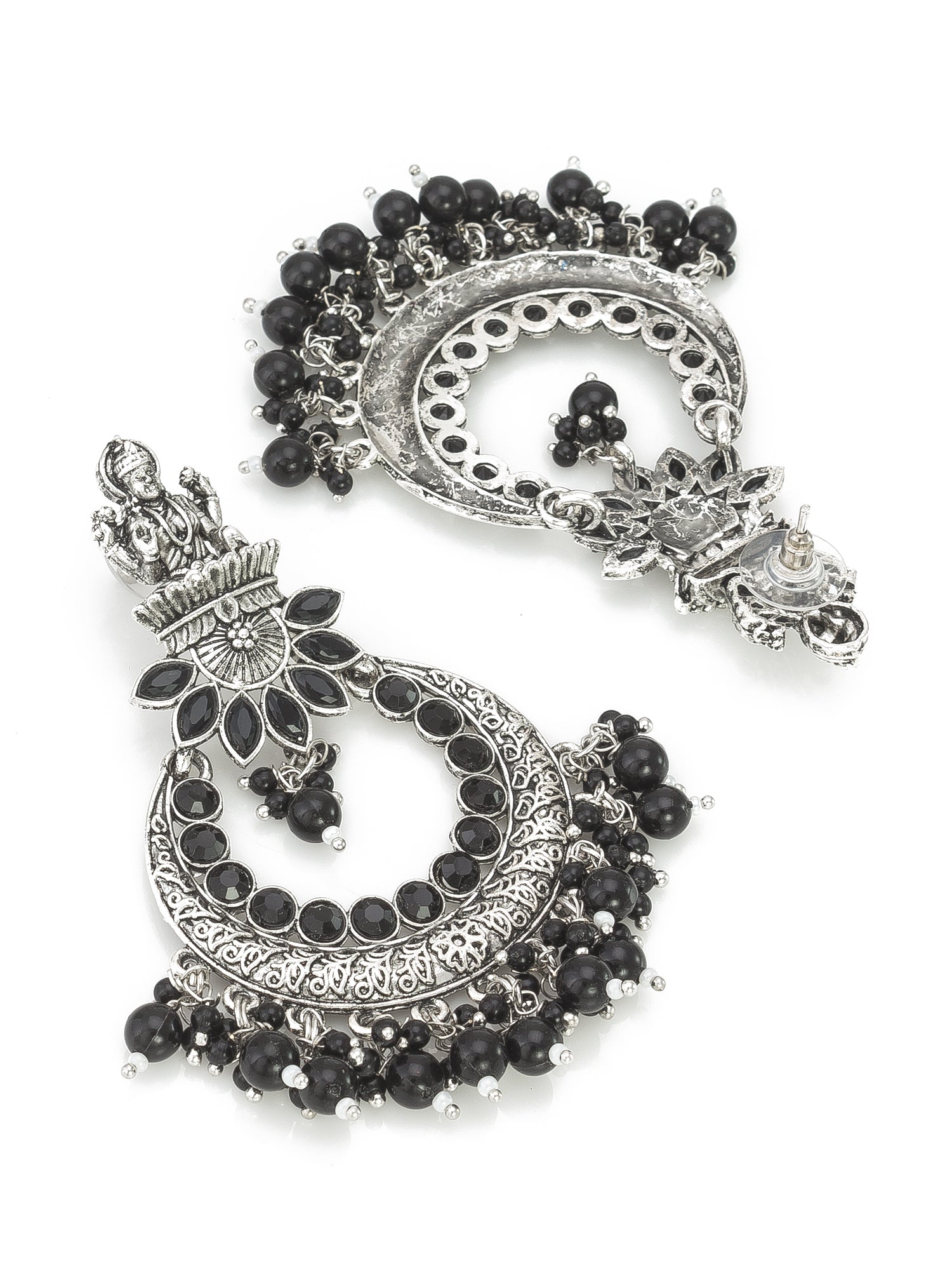 Oxidised Black Chandbali