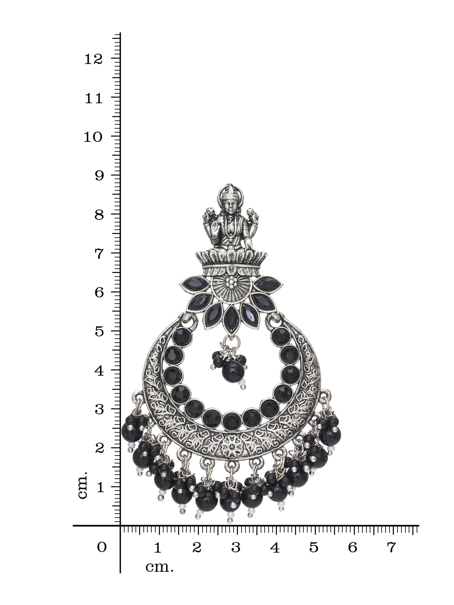 Oxidised Black Chandbali