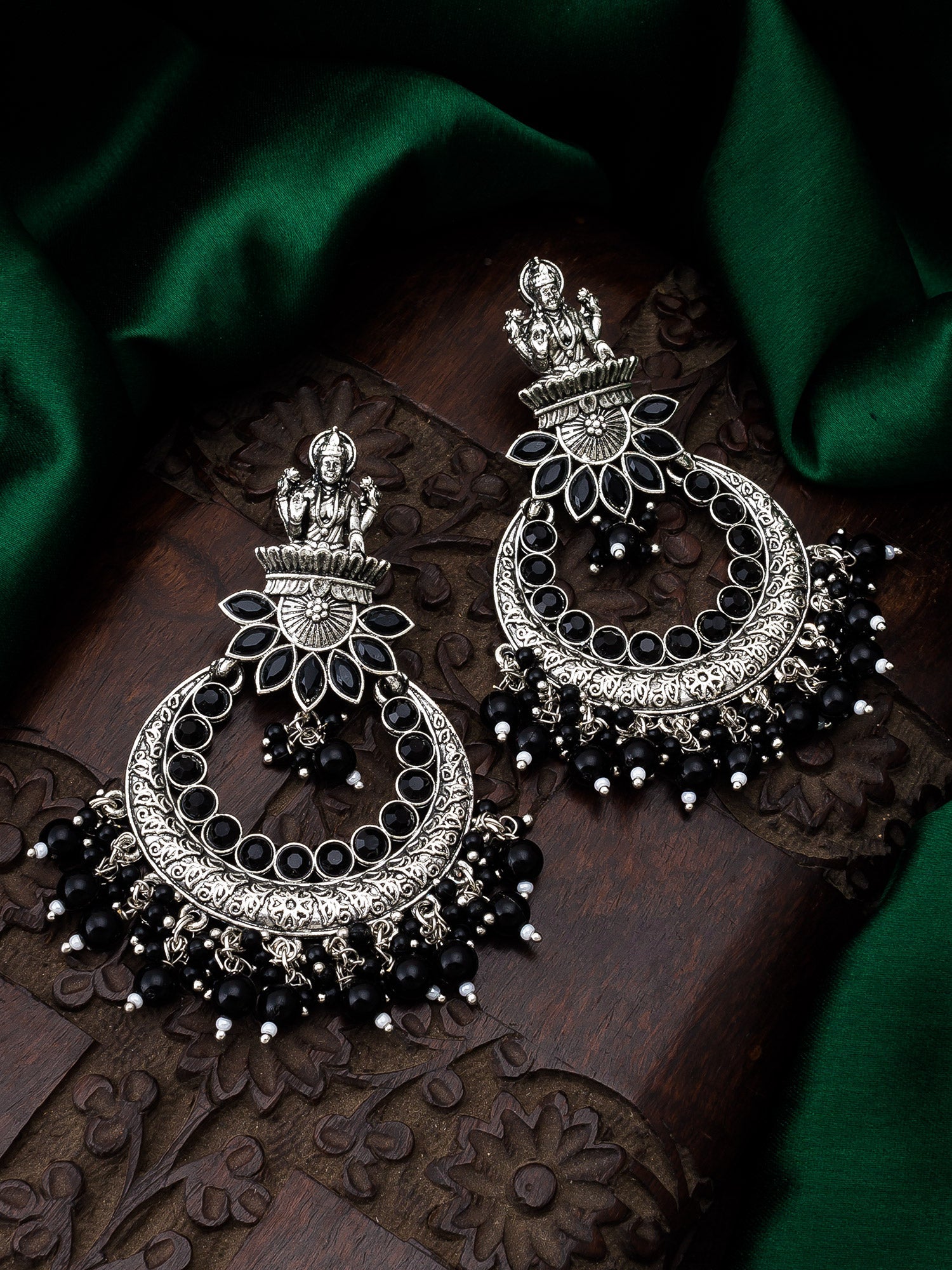 Oxidised Black Chandbali