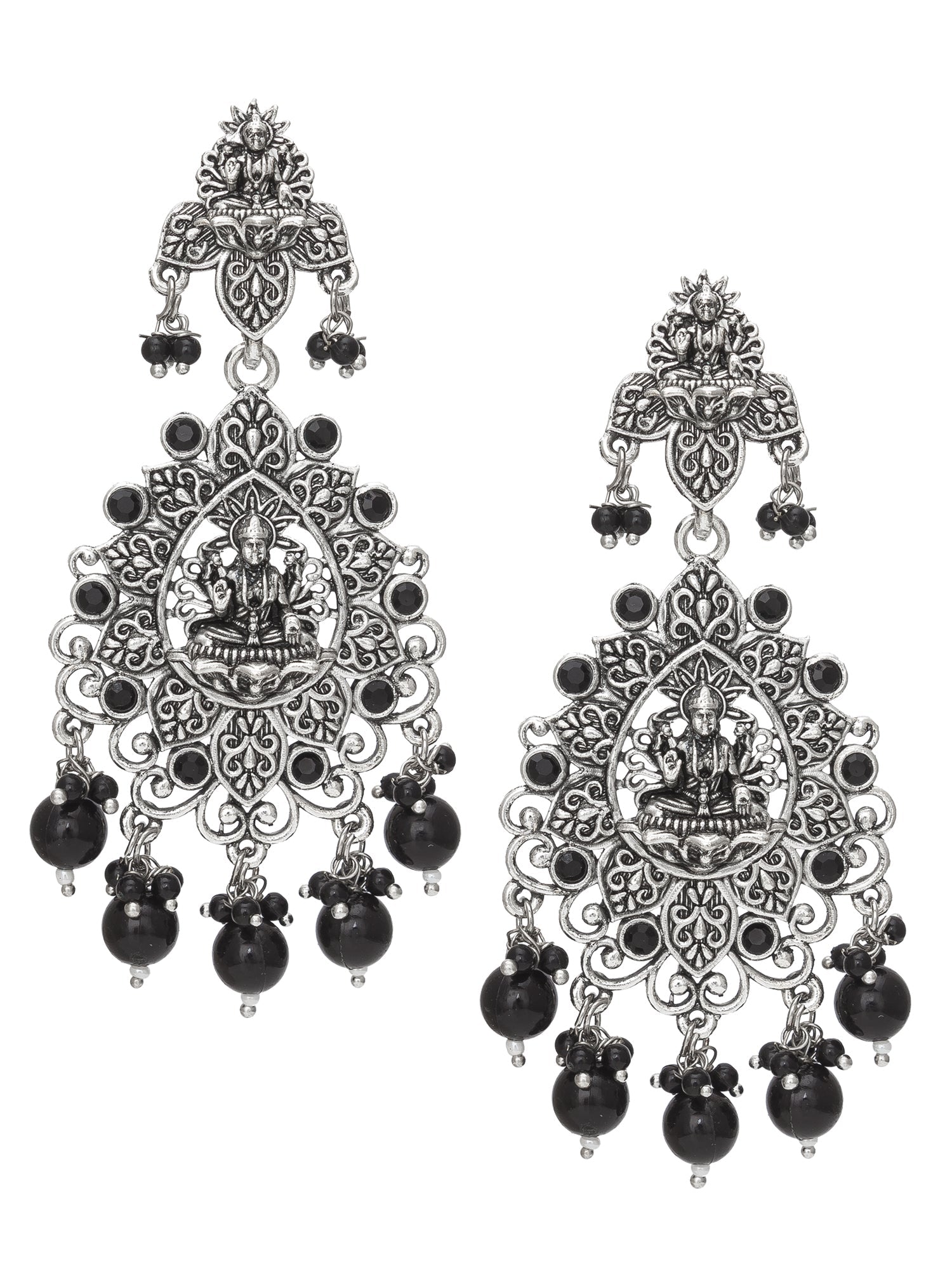 Oxidised Black Chandbali