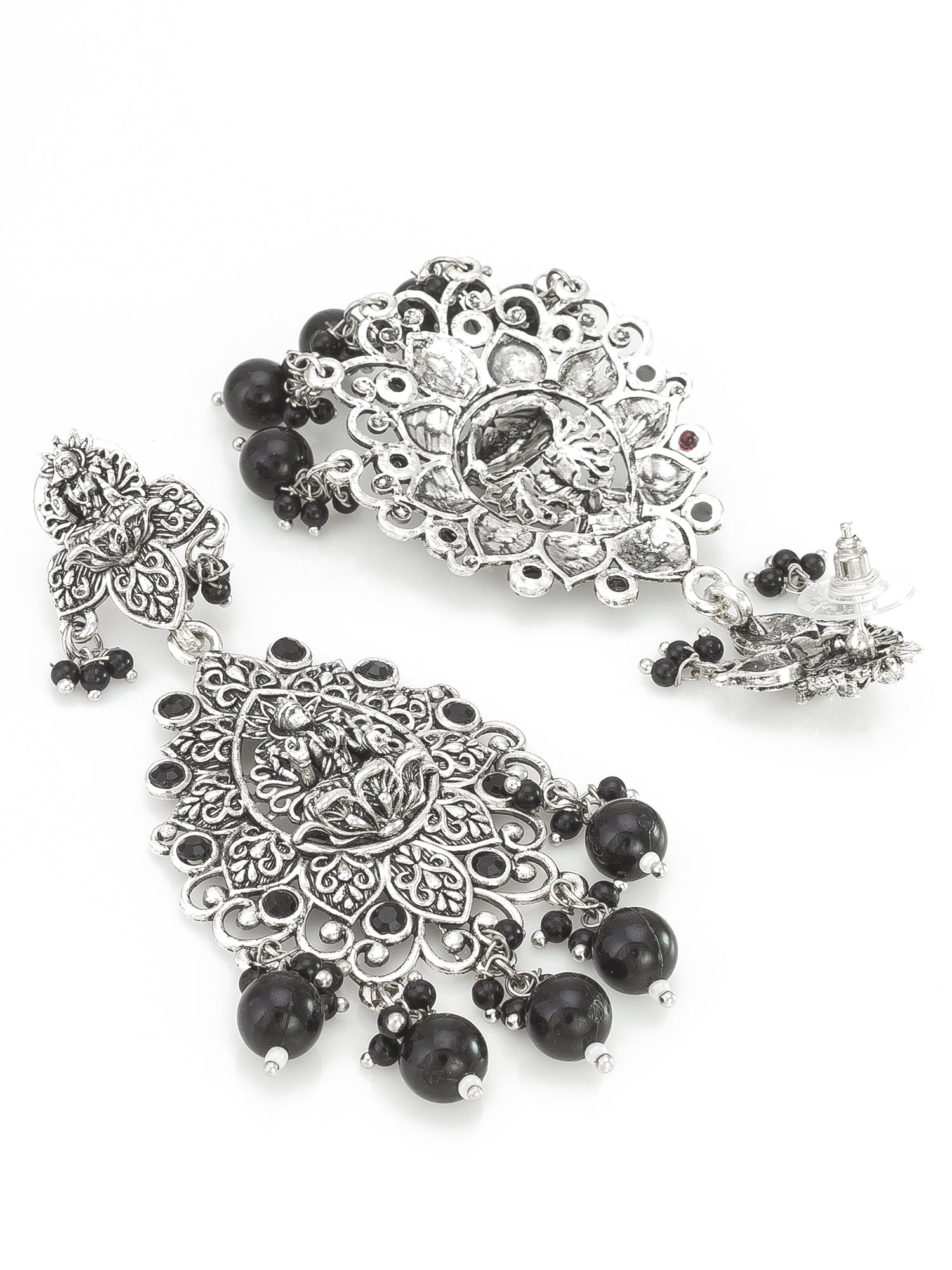 Oxidised Black Chandbali