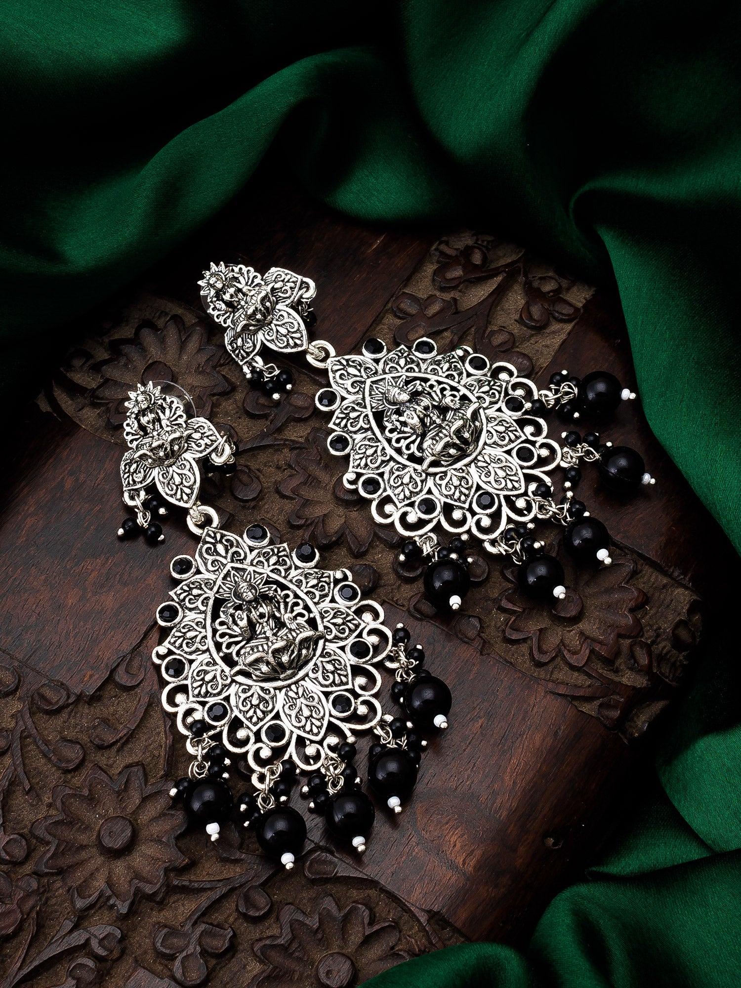 Oxidised Black Chandbali