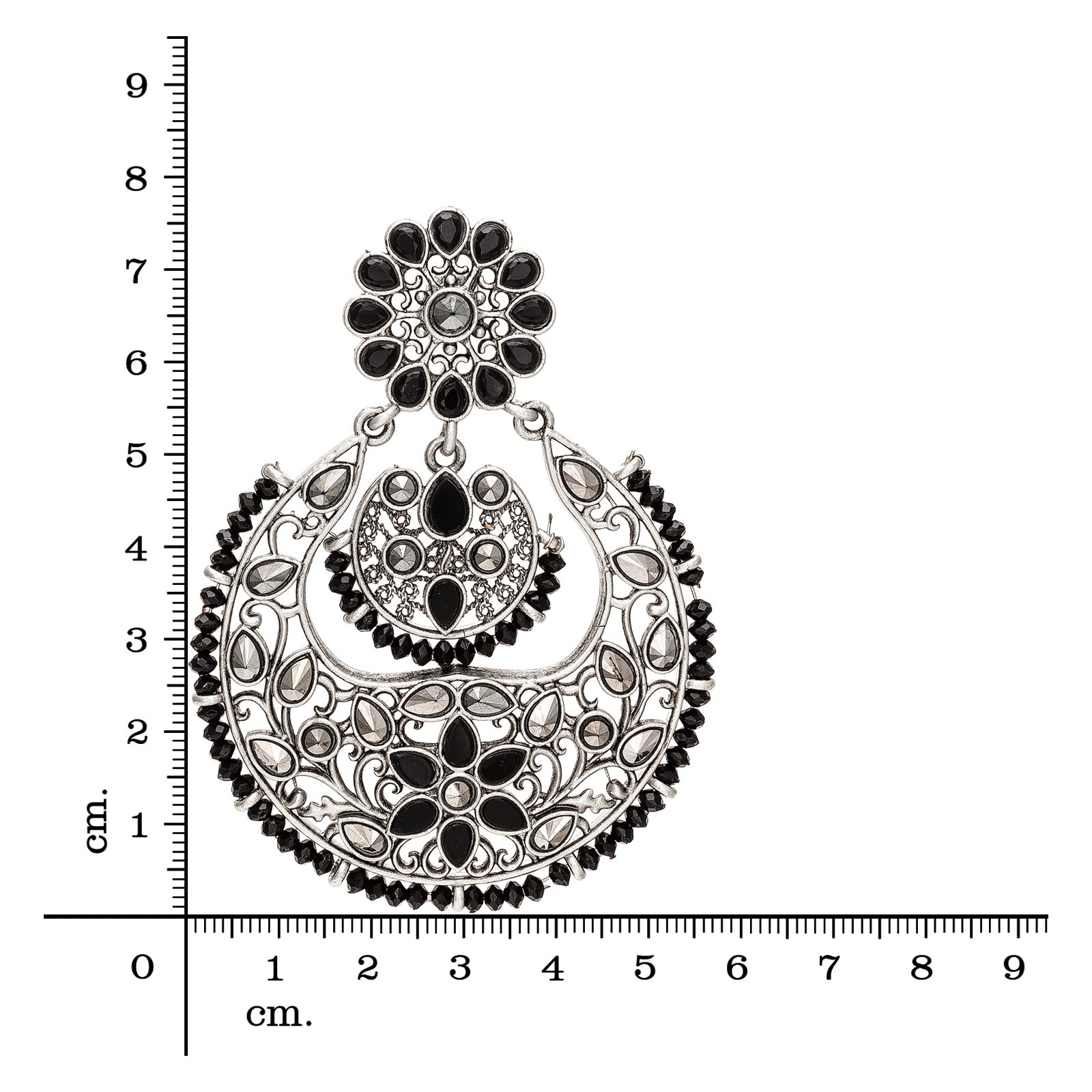 Black Oxide Chandbali